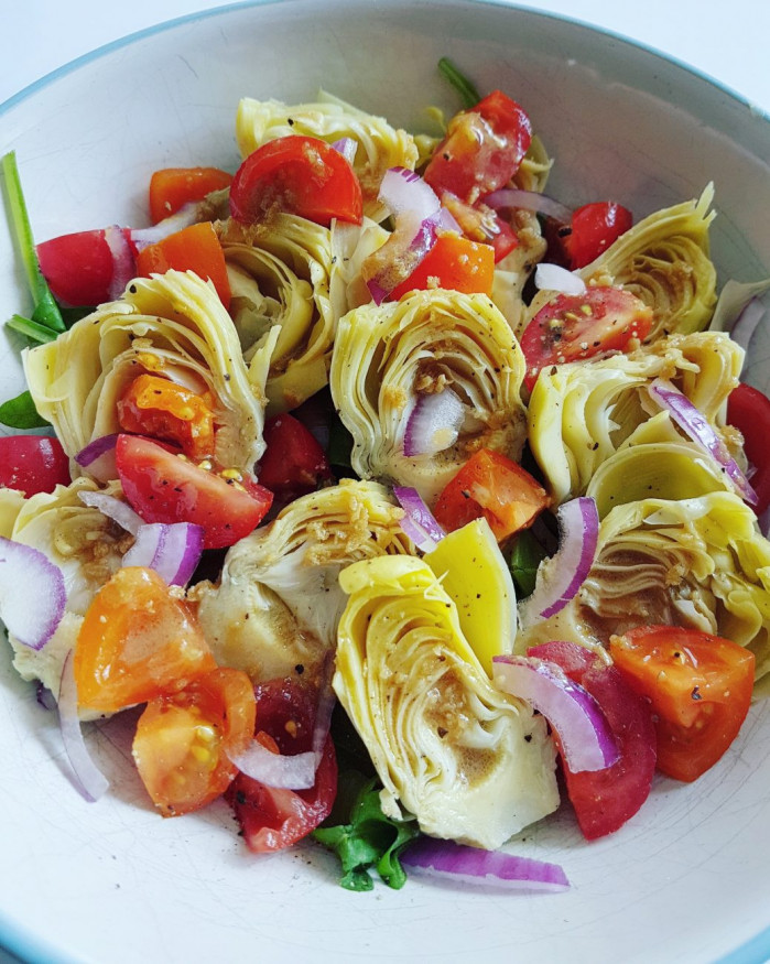 Salade d’artichaut fenouils et fèves 