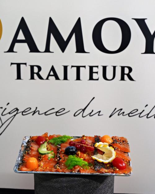 Plateau de saumon mariné ( 10 personnes)