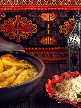 Tajine de Poulet Olives & citrons confits, 