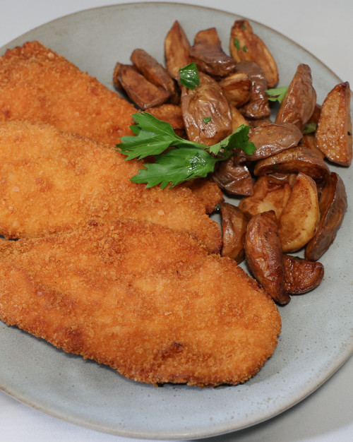 Shnitzel, avec pomme grenailles